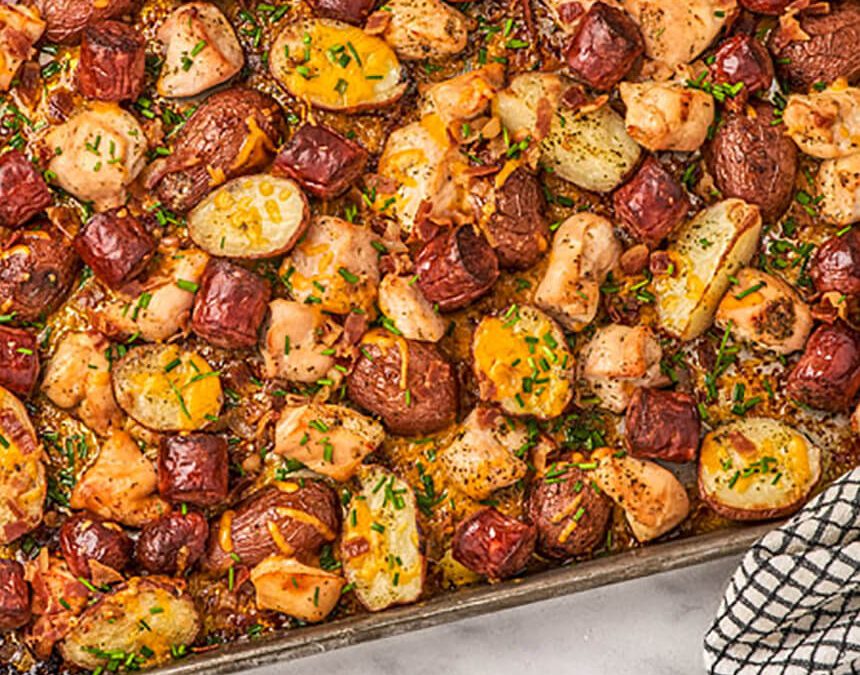 Chicken Bacon Ranch Sheet Pan