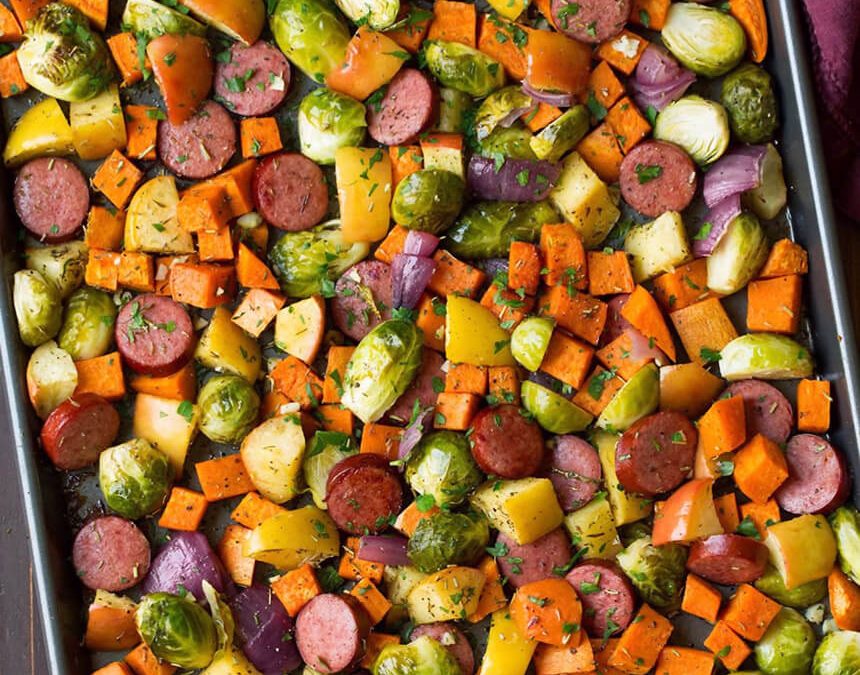 Sausage and Veggies Sheet Pan
