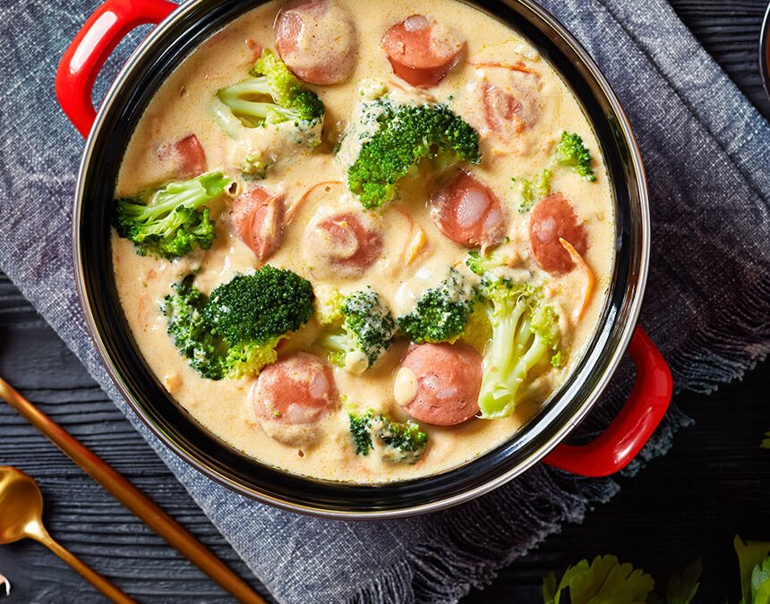 Broccoli Cheddar Sausage Soup