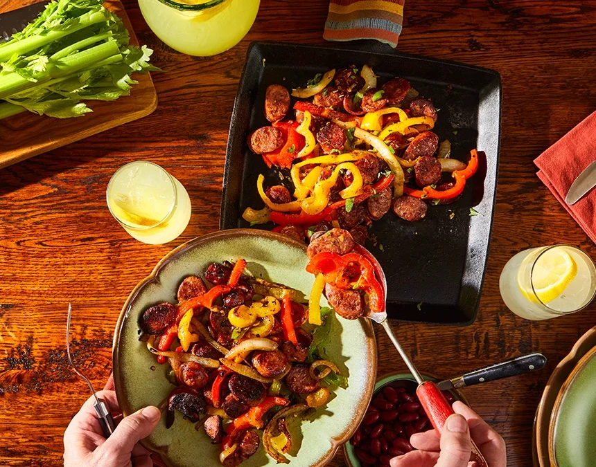 Cajun Sausage & Veggie Skillet