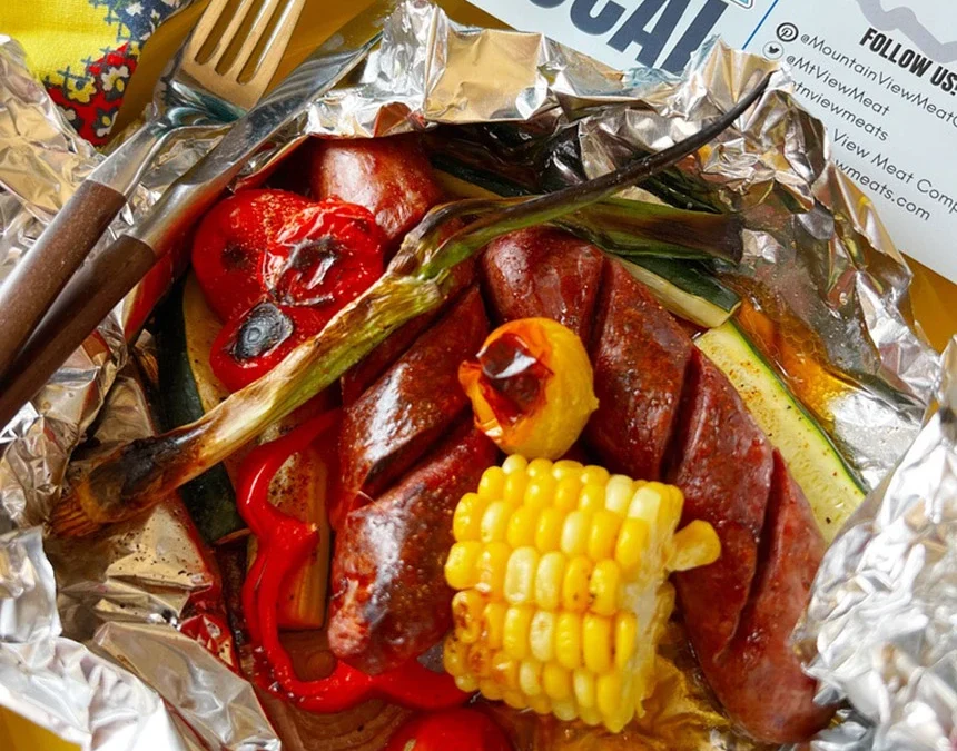 Mountain View Meats Cajun Sausage and Vegetables Foil Pack Meals