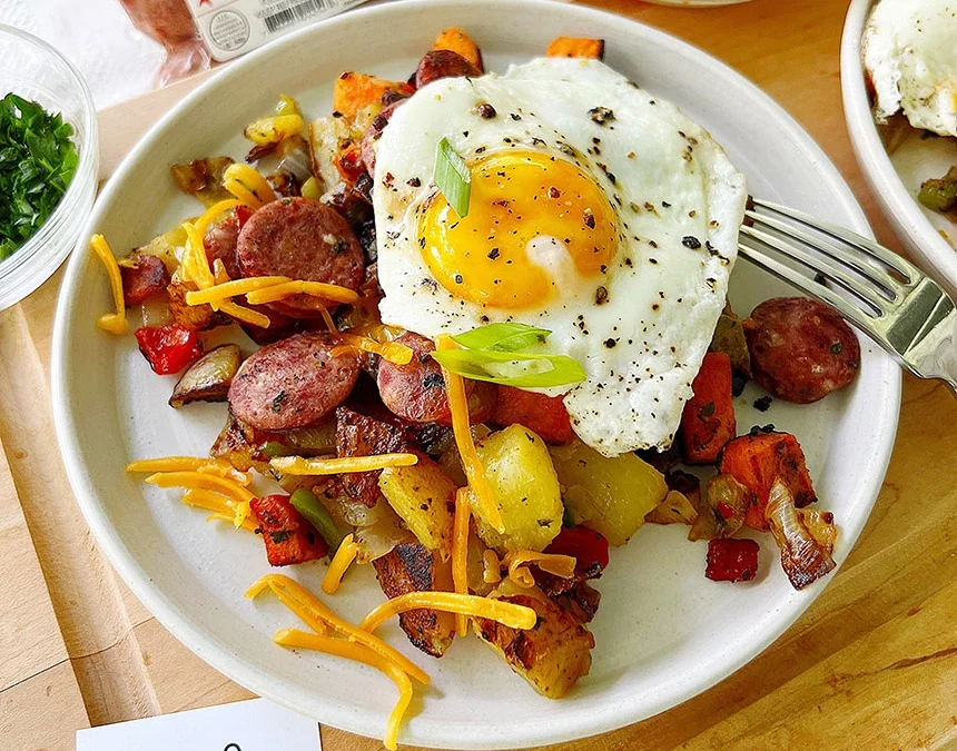 ‘The Queso Dog’ Breakfast Hash