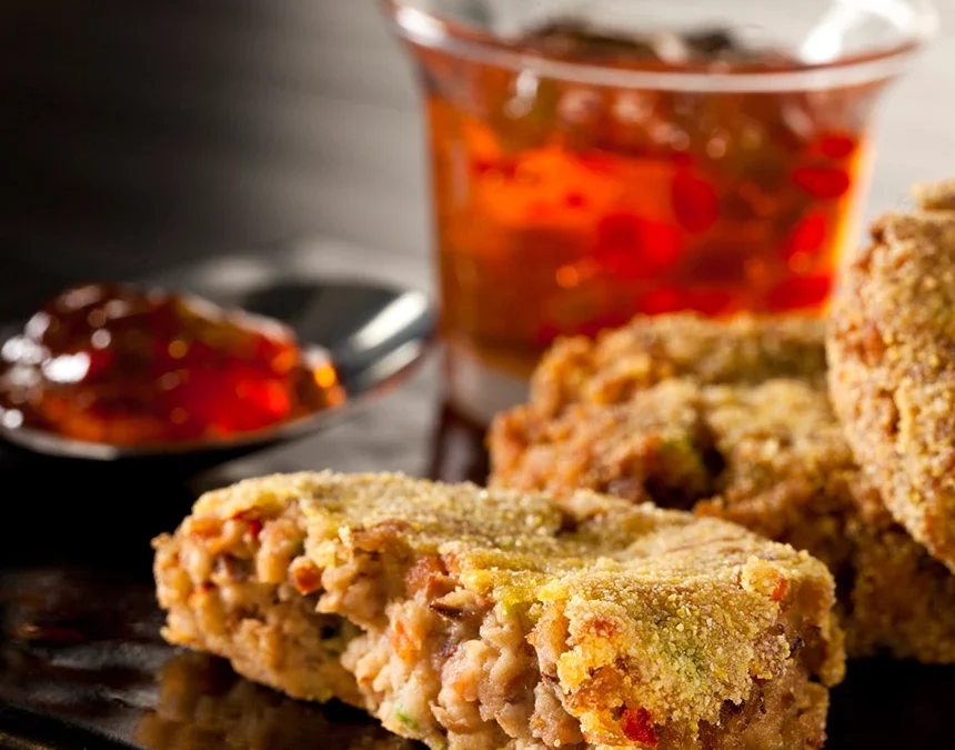 Black Eyed Pea Cakes with Pepper Jelly