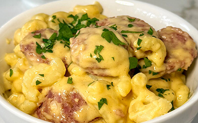 Smoked Sausage and Creamy Macaroni & Cheese