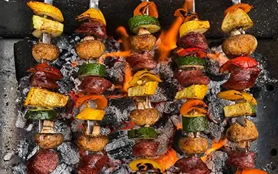 Sausage & Veggie Skewers
